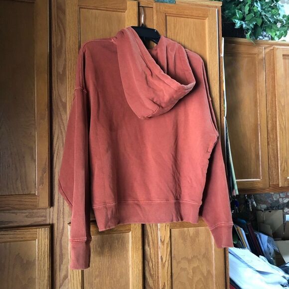 RE/DONE x Hanes Classic Hoodie Sweatshirt Oversized Orange Terracotta - S - Picture 10 of 13